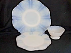1930s MacBeth Evans Monax Depression Glass American Sweetheart Plates Sherbert