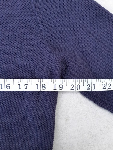 Polo Ralph Lauren Sweater Boy's 16 Blue 100% Cotton Embroidered Logo Waffle knit - Picture 11 of 12
