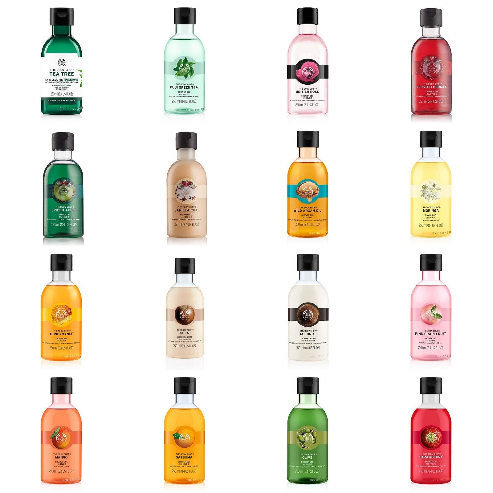 Body Shop ◈ Full Range ◈ BODY WASH & SHOWER GEL 250ML ◈ Soap-free &  Lather-rich