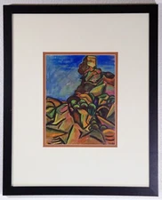 Joan Miro, 1949 Lithograph, Vivid Colors, COA, Matted, Framed,Guaranteed,