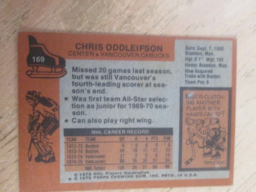 1975-76 TOPPS HOCKEY, MULTI LISTING, YOU PICK EM", EXCELLENT CARDS, NO CREASES. - Picture 188 of 384