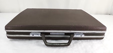 Vintage Samsonite Super Slim Hardshell Briefcase Attache Brown 17x12x2