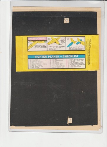 Topps Fighter Planes 1967 TEST WRAPPER UNPUNCHED UNCUT PROOF F86 SABER JET - Bild 3 von 3