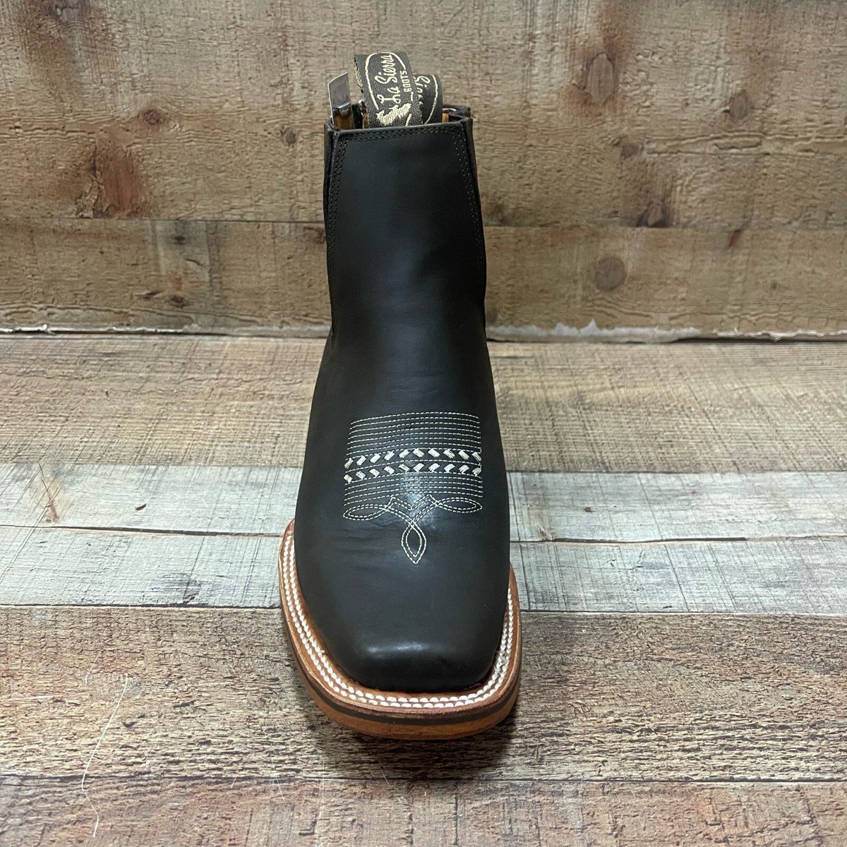 MEN BOTIN Western COWBOY LEATHER RODEO Chelsea ANKLE SQUARE  display picture 2