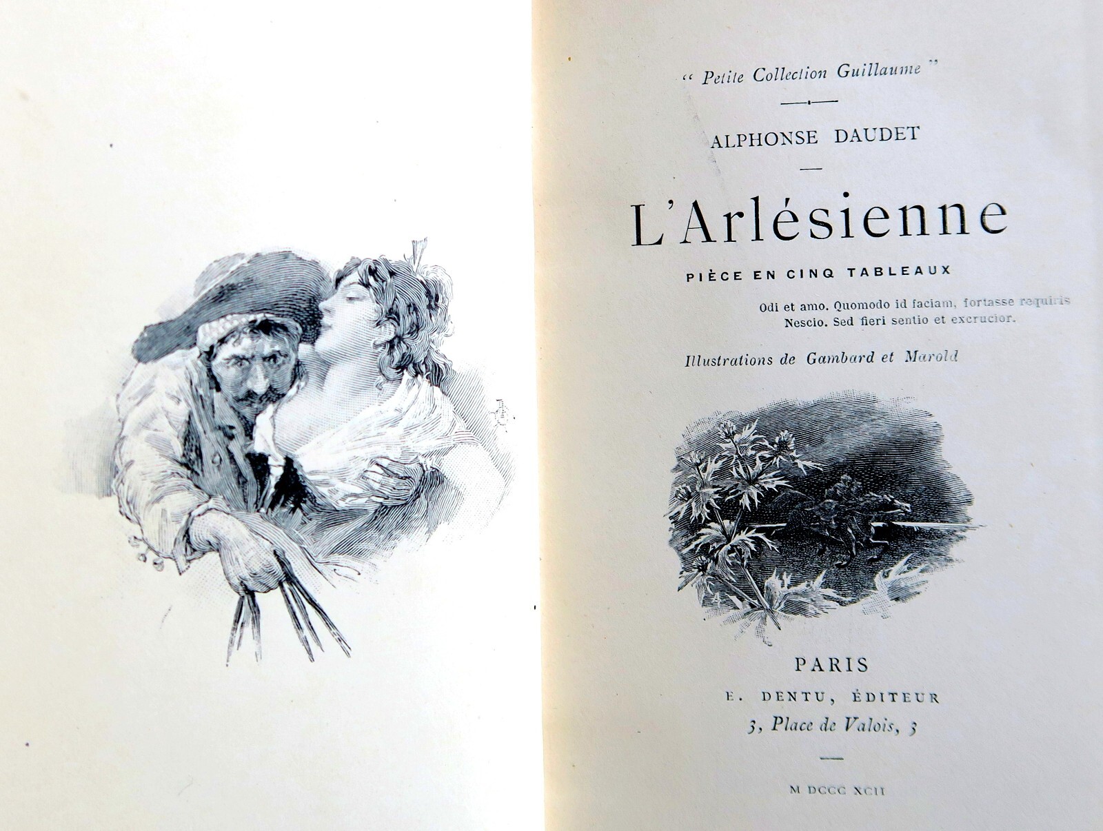 Alphonse DAUDET L'ARLESIENNE Ed. DENTU , 3, Place de Valois , Paris