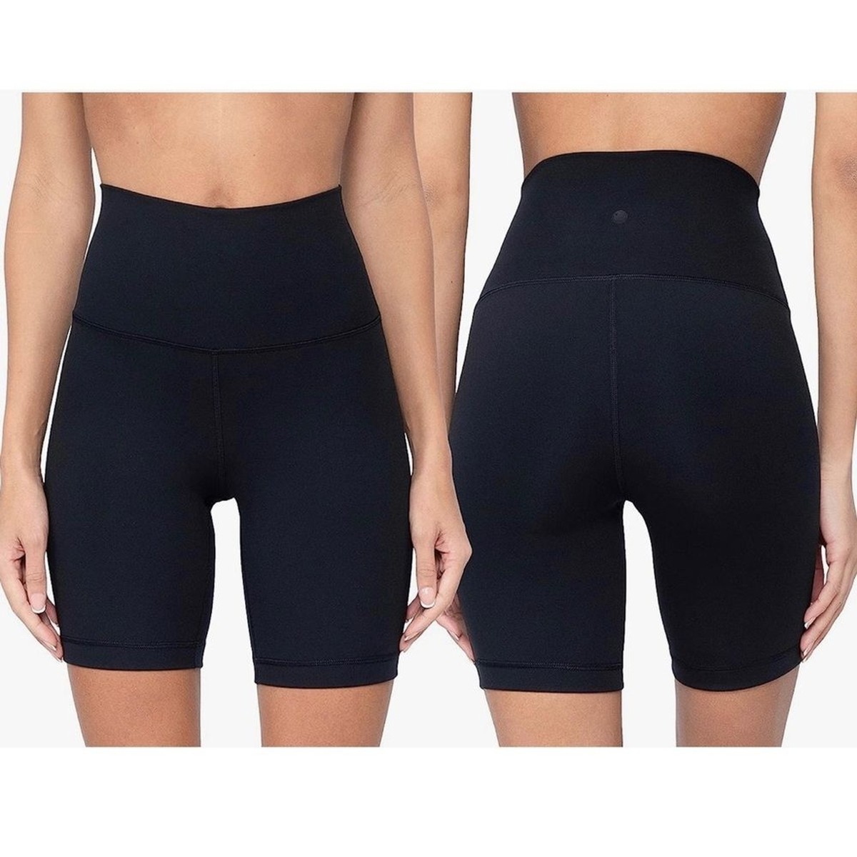 YOGALICIOUS LUX NWT Black High Waist Squat Proof Biker Shorts 7