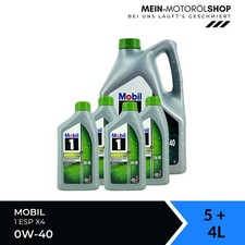 Mobil 1 ESP X4 0W-40 Mercedes MB 229 VW 511 00 Porsche 5+4 Liter = 9 Liter Mobil 1 ESP X4 0W-40 Mercedes MB 229 VW 511 00 Porsche 5+4 Liter = 9 Liter