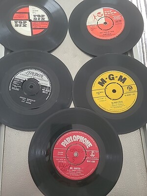 5 x 7'' Vinyl singles Records Connie Francis Pat Boone Garry Mills Top Six