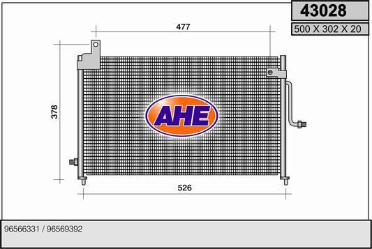 Condenseur de climatisation pour Daewoo Matiz 0.8 et 1.0 essence