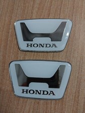 Honda S600 Hood Emblem Badge Reproduction White Silver Pair
