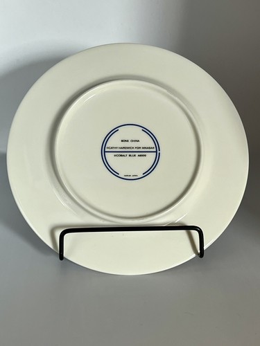 Set of 4 Bone China Mikasa Cathy Hardwick Cobalt Gold Banding 6.5” Plate - Picture 4 of 5