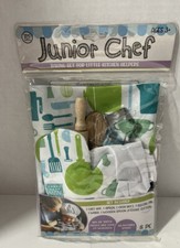 Junior Chef Baking Set For Little Kitchen Helpers 8pc Set Blue/Green Ages 3 New