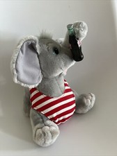 Vintage 1993 Coca Cola Plush Stuffed Elephant In Swimsuit Holding Coke