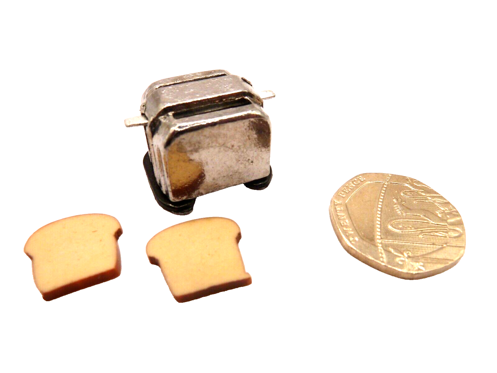 Dolls House Toaster and Bread Metal Kitchen Miniature 1:12th Scale (DH)