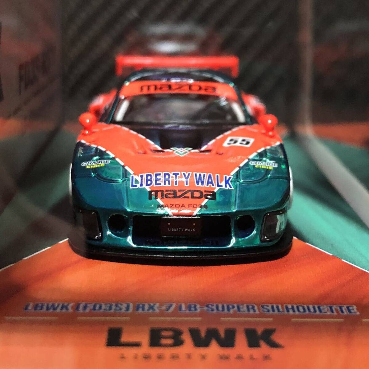 CHASE CAR - INNO64 Mazda LBWK FD3S RX-7 Malaysia Diecast Expo MDX