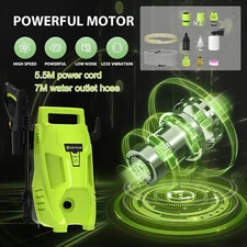1800 PSI 1.32GPM Cold Water Corded Electric Pressure Washer Adjustable nozzle