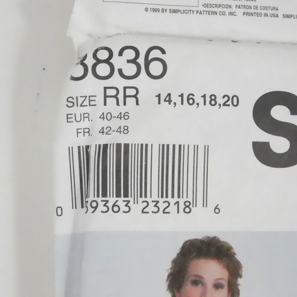 Simplicity 8836 Misses Petitable Jacket Pants Skirt Pattern Sz 14-20 Uncut READ - Image 4 of 4