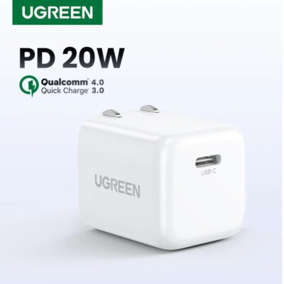 UGREEN 20W PD USB Type C QC 4.0 3.0 USB C Fast Charger For iPhone 15 14 Samsung