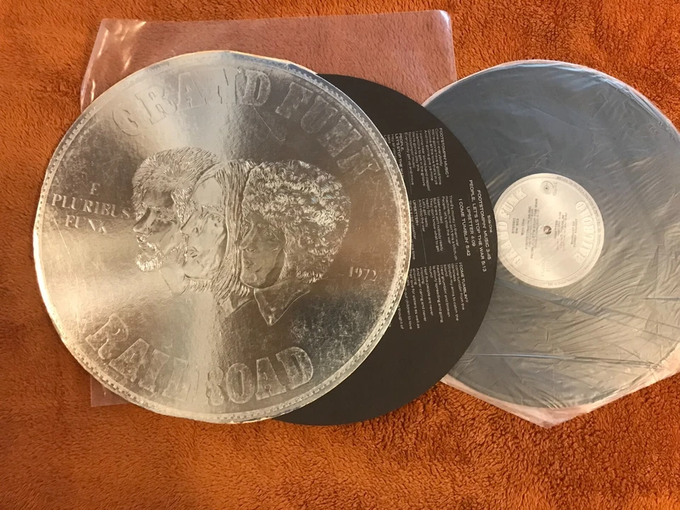 SILVER COIN VINYL LP GRAND FUNK RAILROAD E PLURIBUS FUNK 1971 CAPITOL SW-853 LP! — 第 2/4 张图片