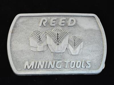 Reed Mining Tools Rotary Carbide Drill Bits Vintage Belt Buckle - 1984