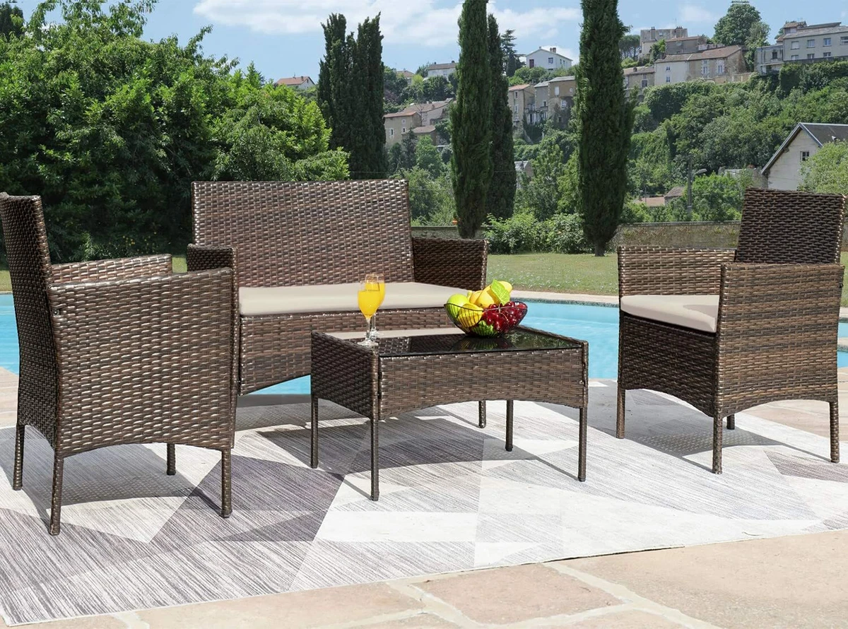Ebay brown rattan garden furniture outlet
