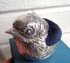 Sampson Mordan Pin Cushion VERY LARGE Chick Stg Silver chick hm 1914 Chester