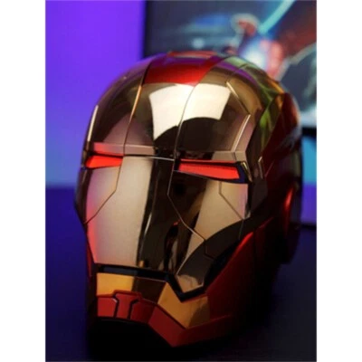 New Iron Man Gold MK5 Helmet Electronic Voice Activated New Iron Man Gold MK5 Helmet Electronic Voice Activated