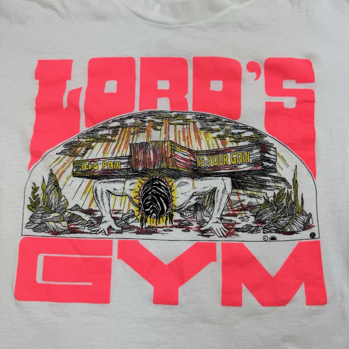 Vintage Lords Gym Shirt Adult Medium White Jesus Christ Vintage Lords Gym Shirt Adult Medium White Jesus Christ
