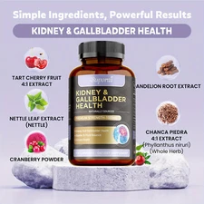 Kidney & Gallbladder Health-Urinary System,Cleanse Support,Kidney Restore Health