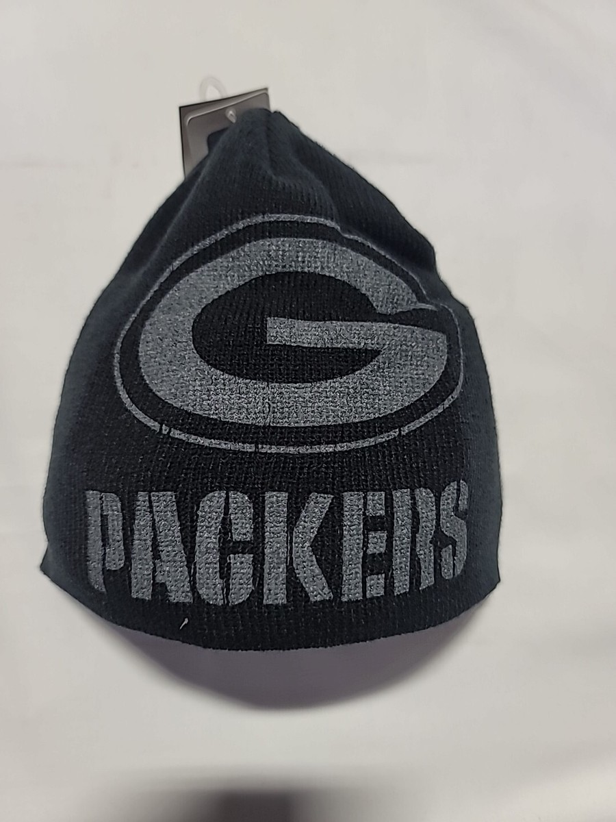 Green Bay Packers Skull Knit Hat Black with grey print (G69) | eBay