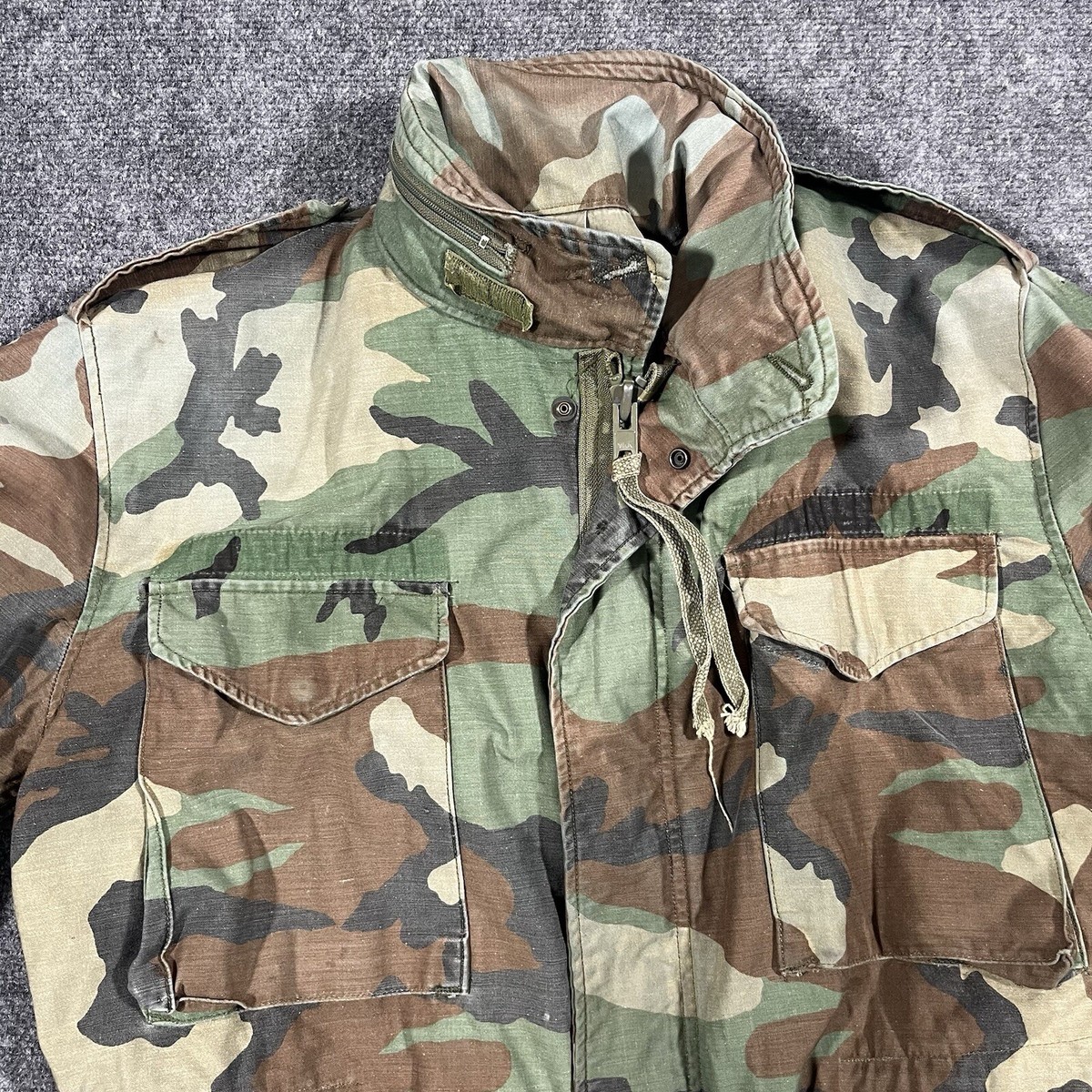 US Army Military M65 Cold Weather Field Jacket Coat Camo Mens 