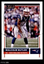 2017 Score #205 Malcolm Butler Patriots West Alabama 8 - NM/MT
