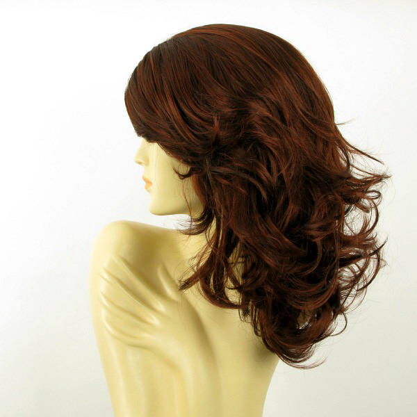 Perruque mi-longue cuivré intense MAELYS pour masquer la perte de cheveux - 3