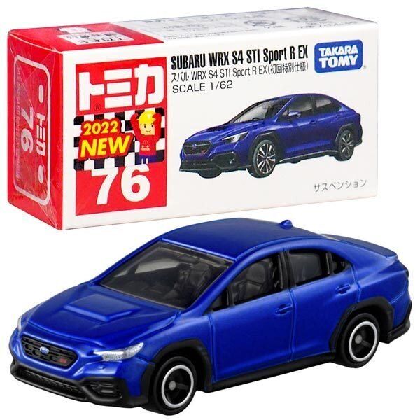 Takara Tomy Tomica Die-cast Car - 1/62 No.076 Subaru WRX S4 STI Sport R EX  (1st)