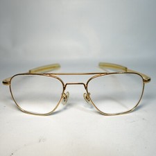 Vintage Randolph Engineering 5 1/2 Aviator Glasses Frames Gold USA Military