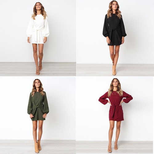 Womens Mini Dress Ladies Casual Party 