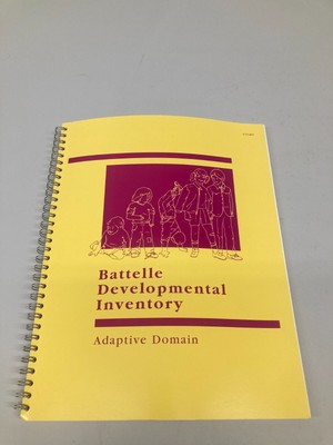 Battelle Developmental Inventory Adaptive Domain Book Manual 1984