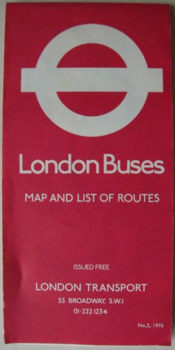London Transport Central Area Bus Map 1976 Issue 2 - 第 1/4 張圖片