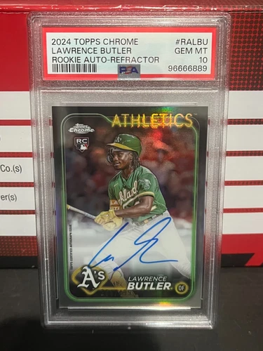 2024 Topps Chrome - Rookie Autographs Refractor #RA-LBU Lawrence Butler /499 (AU, RC)