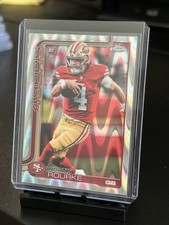 Topps 2025 Topps Chrome Kurtis Rourke 49ers Rookie RC Football Card #307. rookie card picture