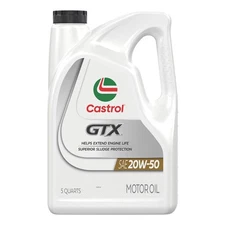 Castrol 03095 GTX 20W-50 Conventional Motor Oil - 5 Quart
