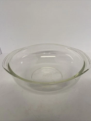 Classic Pyrex #024 Clear Glass 2 Qt. Round 8 Casserole Baking Bowl Dish USA