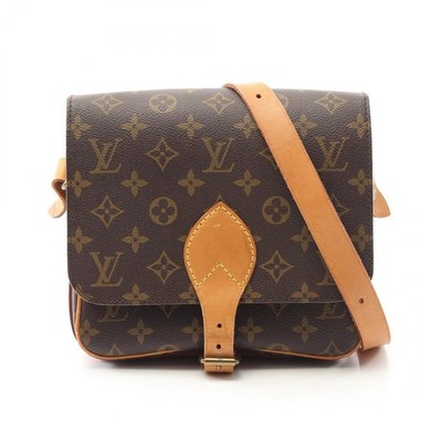 Louis Vuitton Cartouchiere Shoulder Bag Canvas Leather Monogram Brown