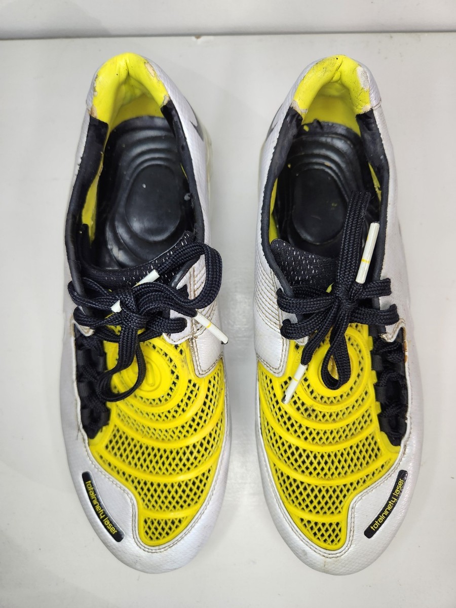 Nike Total 90 Laser II FG Soccer Cleats White Yellow Black Men's
