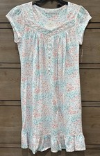 Eileen West Watercolor Sleeveless 100 Cotton Nightgown Gown Size S Small NWT