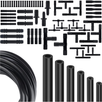 #ad #ad 6X 5Ft Engine Vacuum Line Silicone Black Hose Kit amp; 113pcs Connectors For Honda $34.19