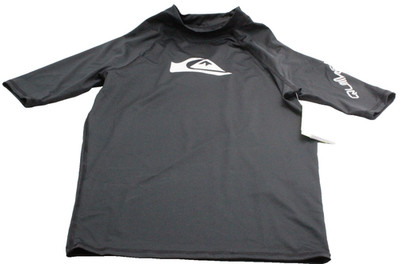 Quiksilver All Time T-Shirt - Kurzärmliger Rashguard | Größe M |  Schwarz NEU  
