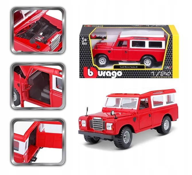 Bburago Rot Land Rover Series Ii 1/24 - Bild 2