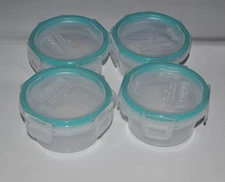 Snapware Plastic Food Storage Container 1.2 Cup (Round) 4 Pack