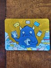 ACEO Millennial Monsters 3/4 Budget Paperwork Chaos Funny Art OOAK artbyumj — photo 2